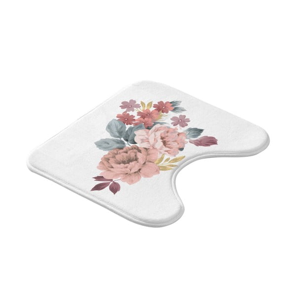 Covoraș de baie alb-roz pentru WC 45x45 cm Jayana – douceur d'intérieur-image-3