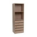 Dulap modular în culoare naturală deschis cu aspect de lemn de stejar 60x180x45 cm Modular – Casa Selección