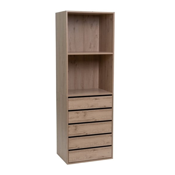 Dulap modular în culoare naturală deschis cu aspect de lemn de stejar 60x180x45 cm Modular – Casa Selección