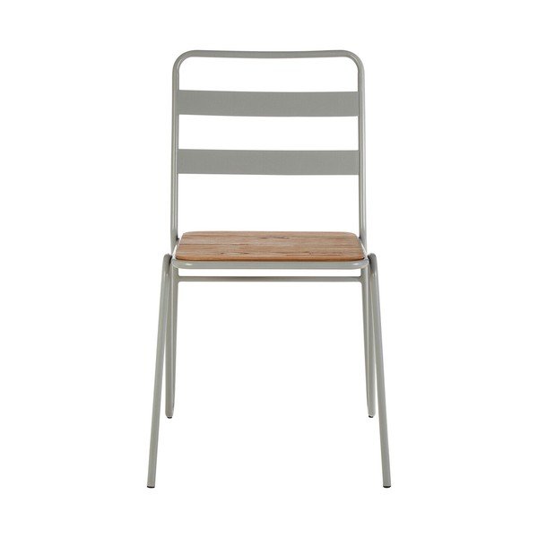 Scaun de dining gri/în culoare naturală din lemn de ulm District – Premier Housewares-image-2