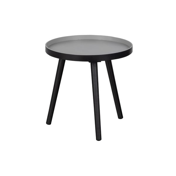 Masă auxiliară WOOOD Sasha, ø 41 cm, negru-image-1