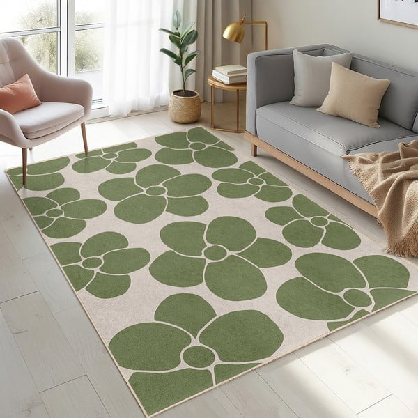 Covor verde lavabil 60x100 cm Green Meadow – Mila Home-image-4