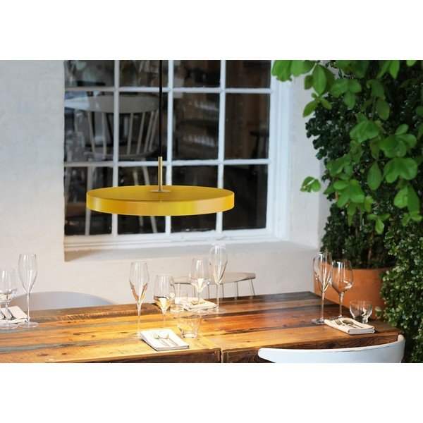 Lustră galbenă LED cu abajur din metal ø 43 cm Asteria – UMAGE-image-4