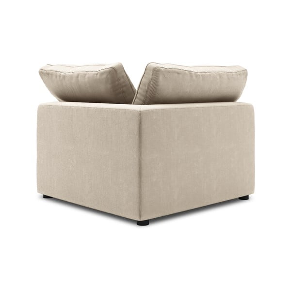 Modul reversibil de colț cu tapițerie din catifea pentru canapea Windsor & Co Sofas Galaxy, bej-image-2