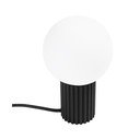 Veioză neagră cu abajur din sticlă (înălțime 19 cm) Orbital – Sollux