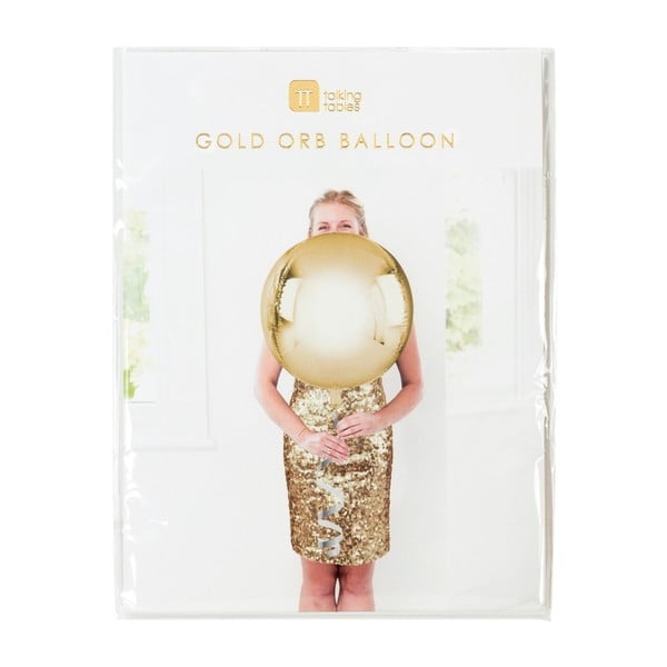 Balon Talking Tables Orb, ⌀ 40 cm, auriu