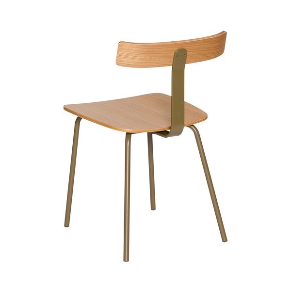 Scaun de dining verde/în culoare naturală stivuibil din metal Hock – Hübsch-image-4