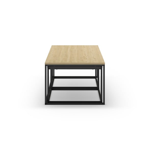 Măsuțe de cafea gri/în culoare naturală 3 buc. 60x110 cm Camelia – Marckeric-image-3