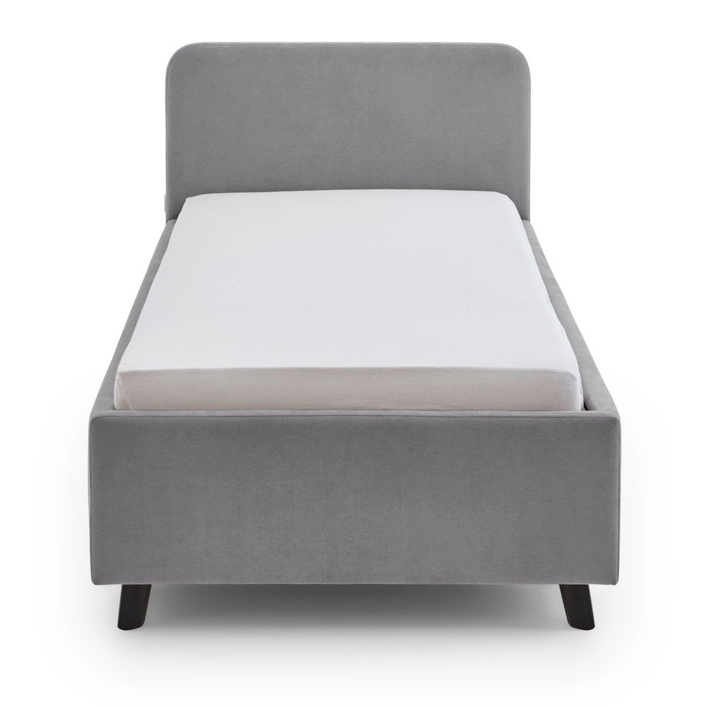 Pat pentru copii gri cu spațiu de depozitare cu somieră 90x200 cm Cosy – Meise Möbel