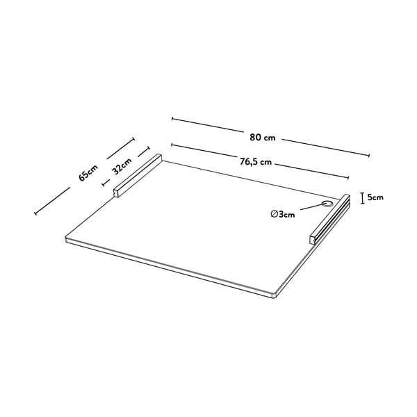 Componentă verde închis - birou 80x5 cm Dakota - Tenzo-image-4