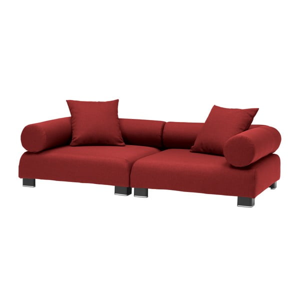 Canapea din 2 piese 13Casa Etna, roșu închis