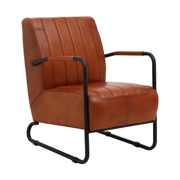 Fotoliu maro cu tapițerie din piele Buffalo – Premier Housewares