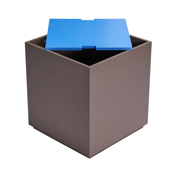 Cufăr albastru/gri închis din lemn masiv de frasin 40x45 cm Vault – Hübsch