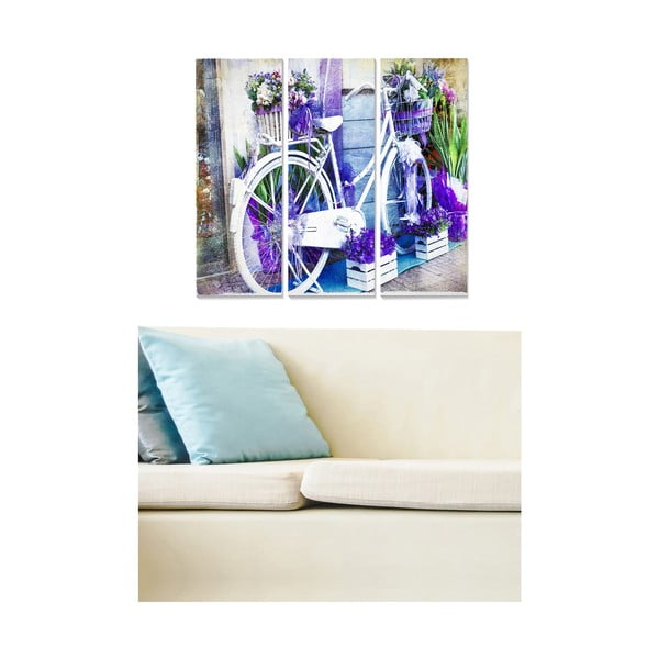 Tablouri 3 buc. 20x50 cm Lavender – Wallity-image-1