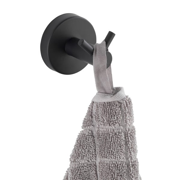 Cârlig negru mat de montat pe perete din oțel inoxidabil Bosio – Wenko-image-3