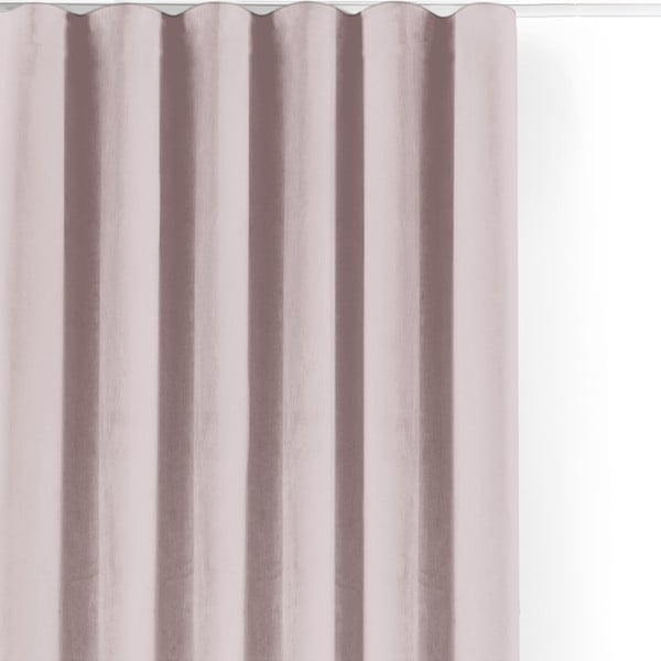 Draperie roz-deschis dimout (semi-opacă) din catifea 530x175 cm Velto – Filumi