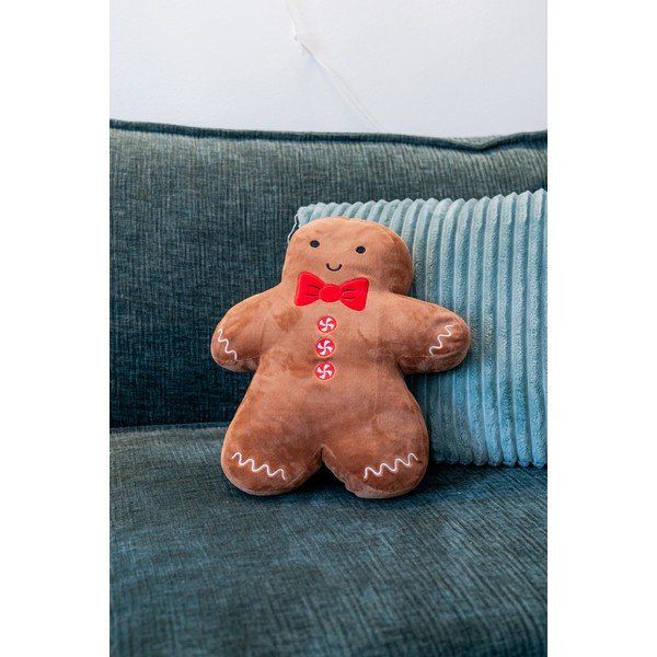 Pernă decorativă din catifea 28x37 cm  cu model de Crăciun Gingerbread – Catherine Lansfield-image-1