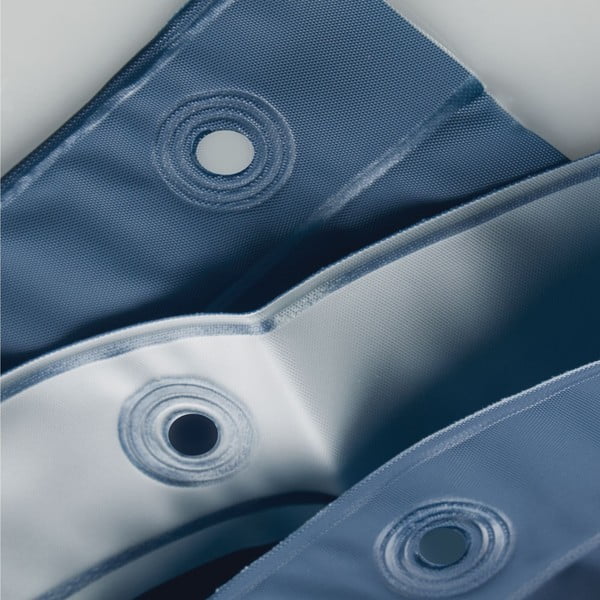 Perdea pentru duș iDesign PEVA, 183 x 183 cm, albastru-image-3