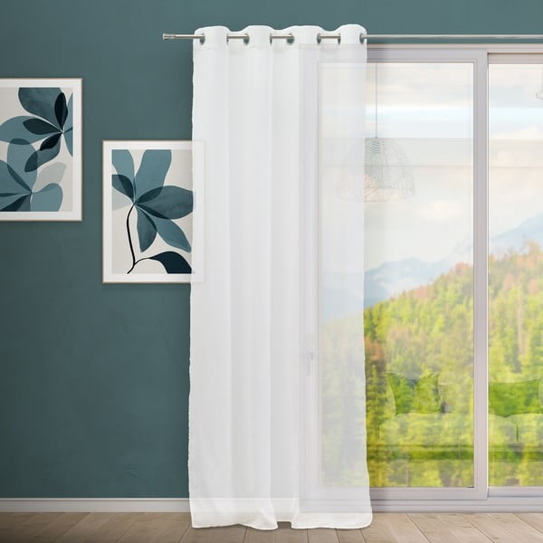 Perdea albă din amestec de in 140x260 cm Fifties – Casa Selección-image-1