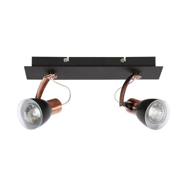 Plafonieră neagră/arămie cu abajur din metal 8x30 cm Markus – Candellux Lighting