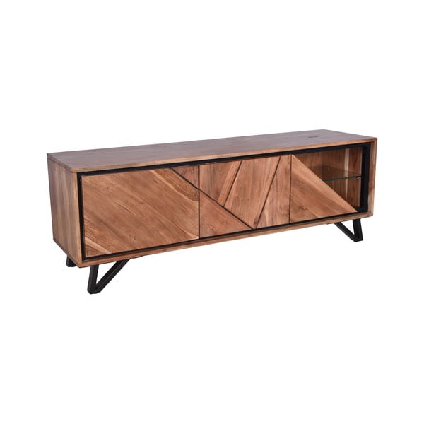 Comodă TV în culoare naturală din lemn de acacia 150x51x40 cm Ambala – Interia Home & Living-image-2