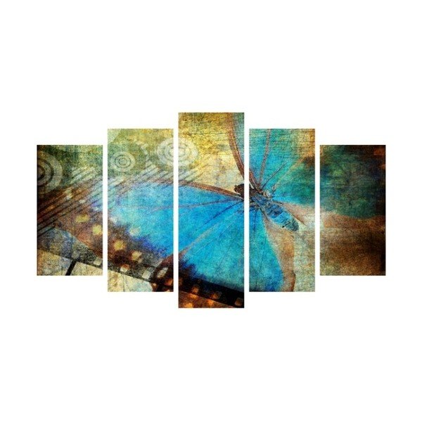 Tablou din mai multe piese Insigne Funge, 102 x 60 cm