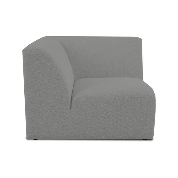 Modul pentru canapea gri cu tapițerie din stofă bouclé (cu colț variabil) Roxy – Scandic