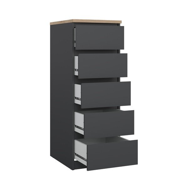 Comodă gri închis 40x111x50 cm Naia – Tvilum-image-3