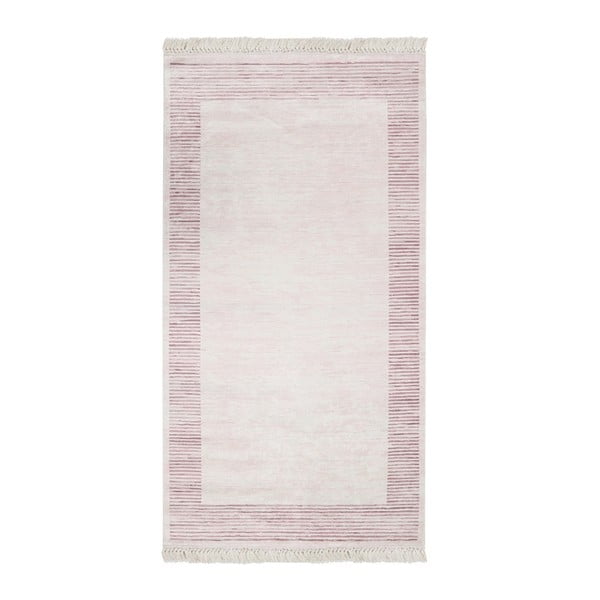 Covor din catifea Deri Dijital, 160 x 230 cm, roz deschis