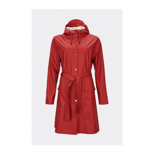 Jachetă damă impermeabilă Rains Curve Jacket, mărime S / M, roșu închis