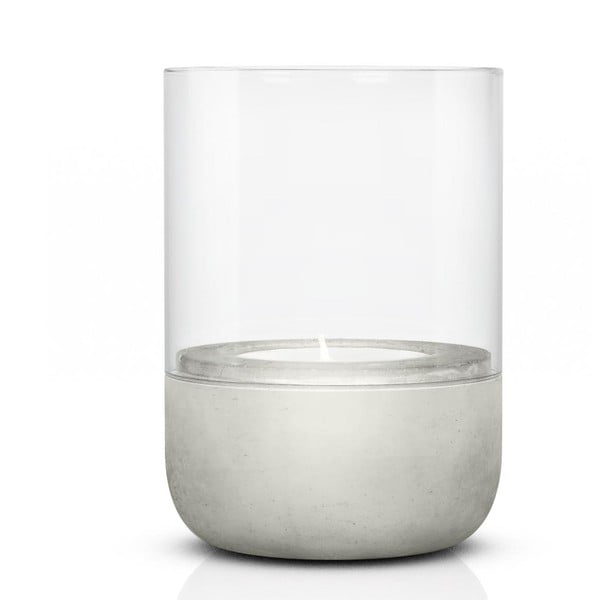 Suport din sticlă și beton pentru lumânare pastilă Blomus Light-image-1