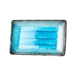 Farfurie servire din ceramică MIJ Sky, 21 x 13,5 cm, albastru