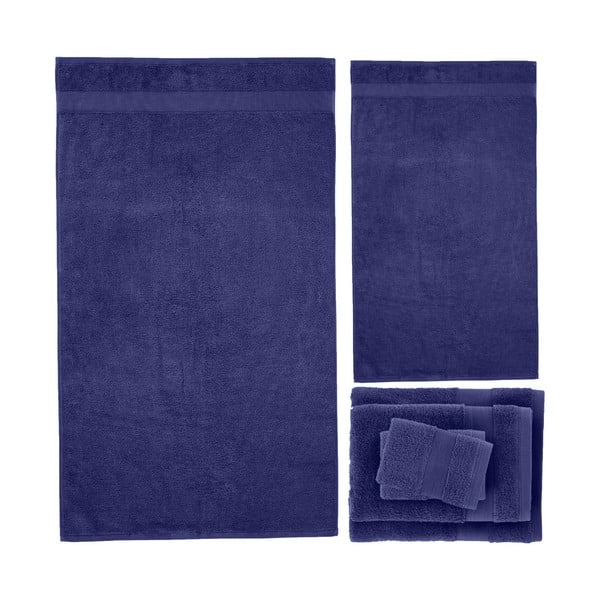 Prosoape de baie albastru-închis 6 buc. din bumbac din frotir Anti-Bacterial – Catherine Lansfield-image-2