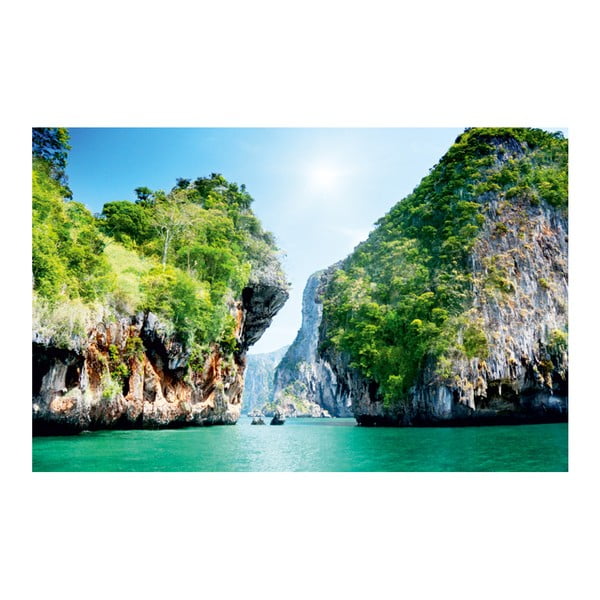 Tablou Tropical Paradise Rocks, 100 x 70 cm