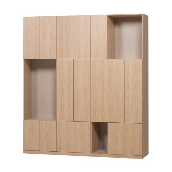 Dulap modular în culoare naturală 188x215 cm Build – WOOOD-image-2