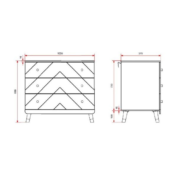 Comodă de copii albă cu masă de schimbat 100x100x74 cm Billy – Vipack-image-2
