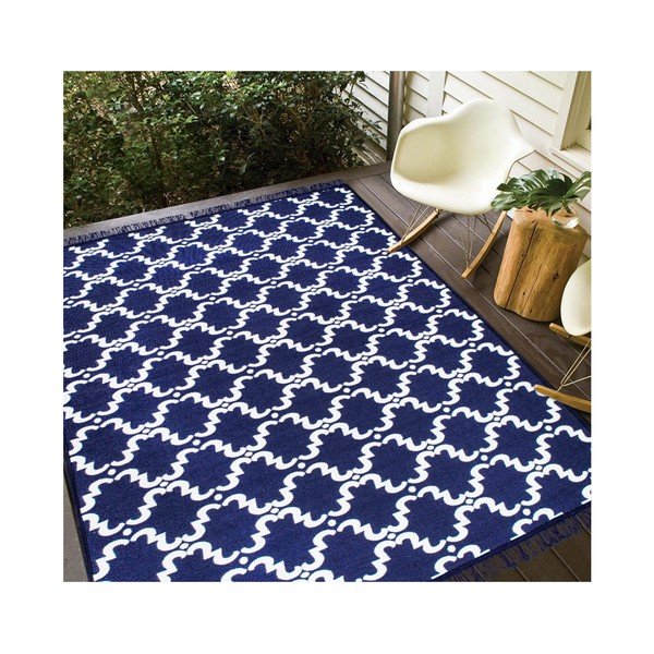 Covor reversibil Risus, 80 x 150 cm, alb-albastru-image-3