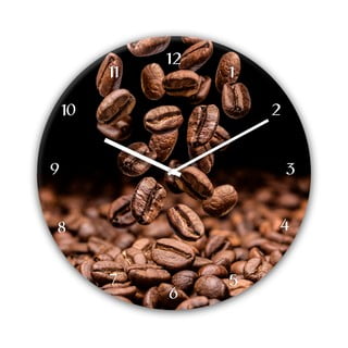 Ceas de perete Styler Glassclock Coffee Seeds, ⌀ 30 cm
