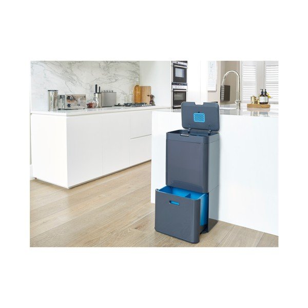 Coș deșeuri reciclabile Joseph Joseph IntelligentWaste Totem 58, gri-image-4