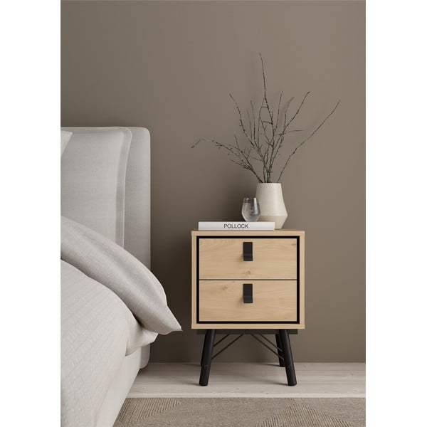 Noptieră cu  aspect de lemn de stejar Ry – Tvilum-image-1