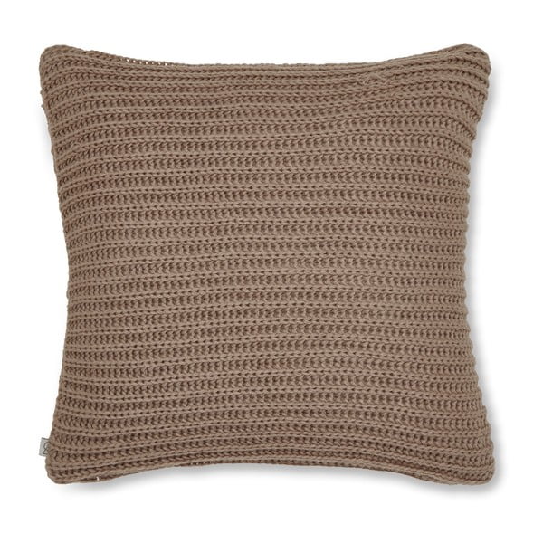 Husă pernă tricotată Catherine Lansfield Knit, 45 x 45 cm, maro