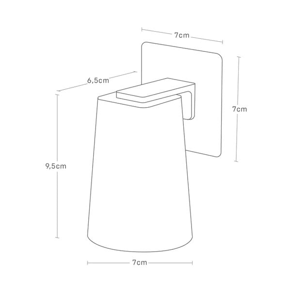 Suport cu pahar alb din plastic Film Hook – YAMAZAKI-image-4