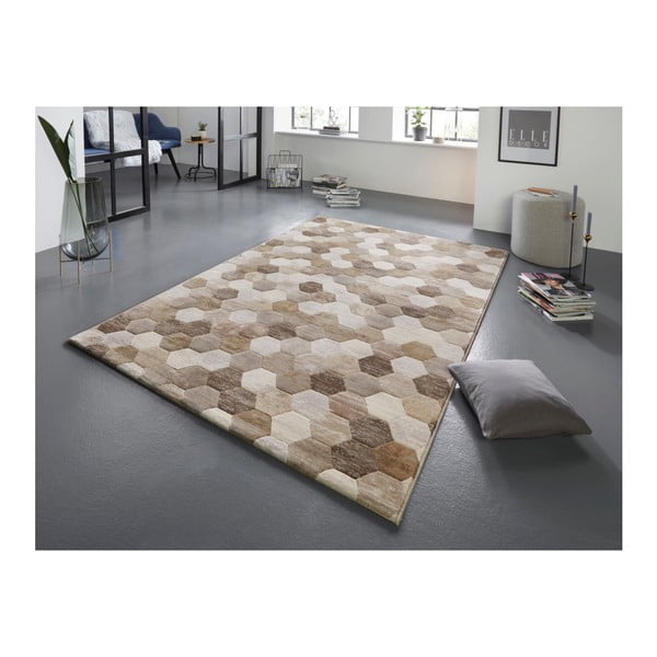 Covor Elle Decoration Arty Manosque, 80 x 150 cm, maro - crem-image-1