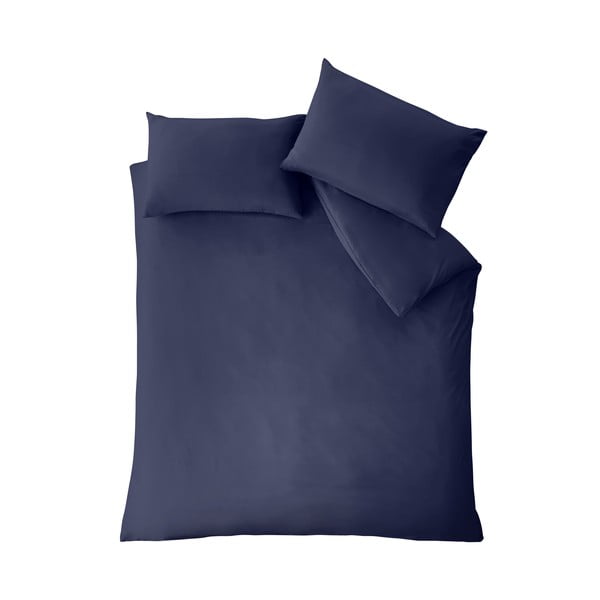 Lenjerie de pat albastru-închis pentru pat de o persoană 135x200 cm So Soft Easy Iron – Catherine Lansfield
