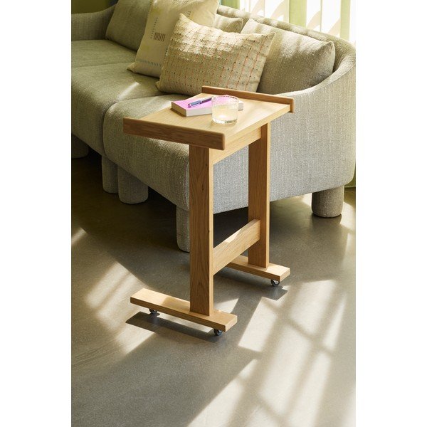 Măsuță auxiliară cu aspect de lemn de stejar 35x48 cm Less – Hübsch-image-1