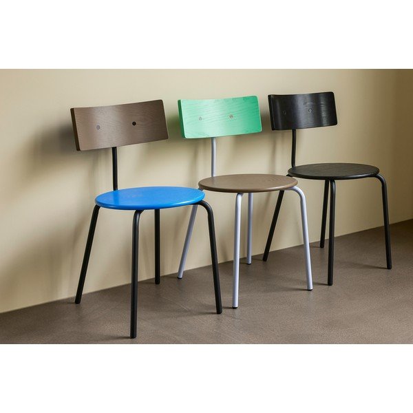 Scaun de dining negru stivuibil din metal Koi – Hübsch-image-2