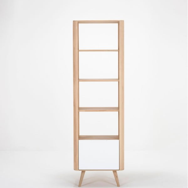 Bibliotecă din lemn de stejar Gazzda Ena, 60 x 42 x 196 cm-image-2