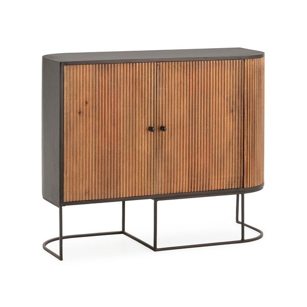 Comodă în culoare naturală din lemn de mango 110x90x40 cm Curve – MOME