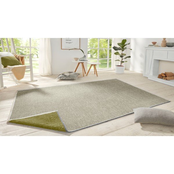 Covor tip traversă cu 2 fețe Hanse Home Duo, 80x200 cm, verde-image-1