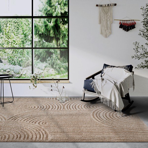 Covor bej 200x280 cm Chappe Beige – Elle Decoration-image-1